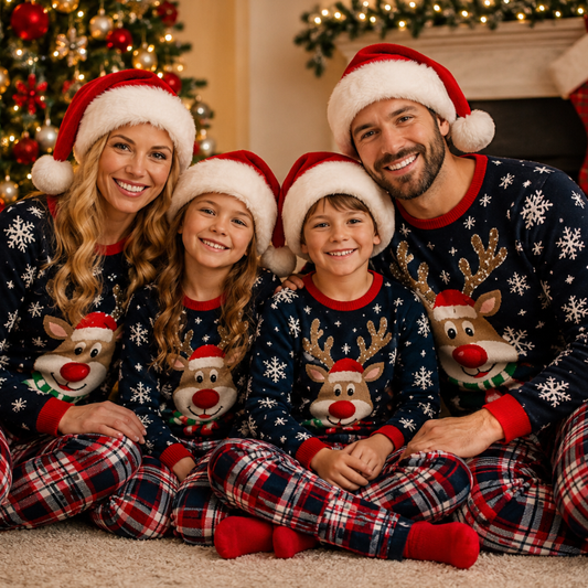 Want a Christmas Look Everyone Will Love? Try Matching Pajamas & Ugly Sweaters!