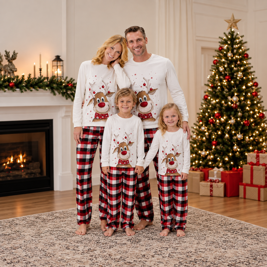 Reindeer Family Matching Christmas Pyjamas