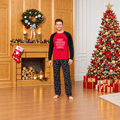 Merry Christmas Ya Filthy Animal Family Matching Christmas Pajamas