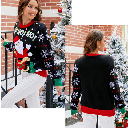 Classic Ho Ho Ho Santa Sleigh Christmas Sweater