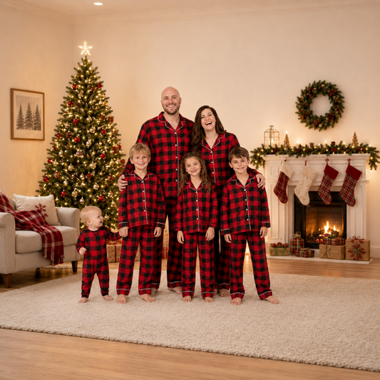 Classic Buffalo Plaid Family Christmas pajamas (10)