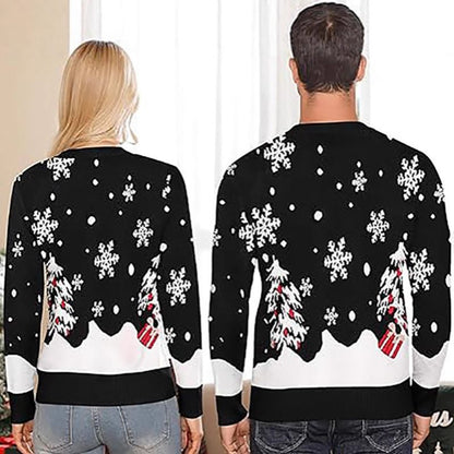 Cool Reindeer Crewneck Family Matching Christmas Sweaters
