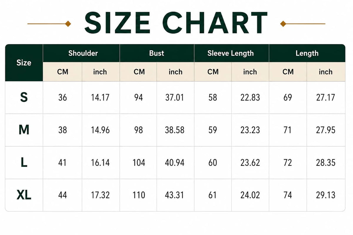 Size Chart CM
