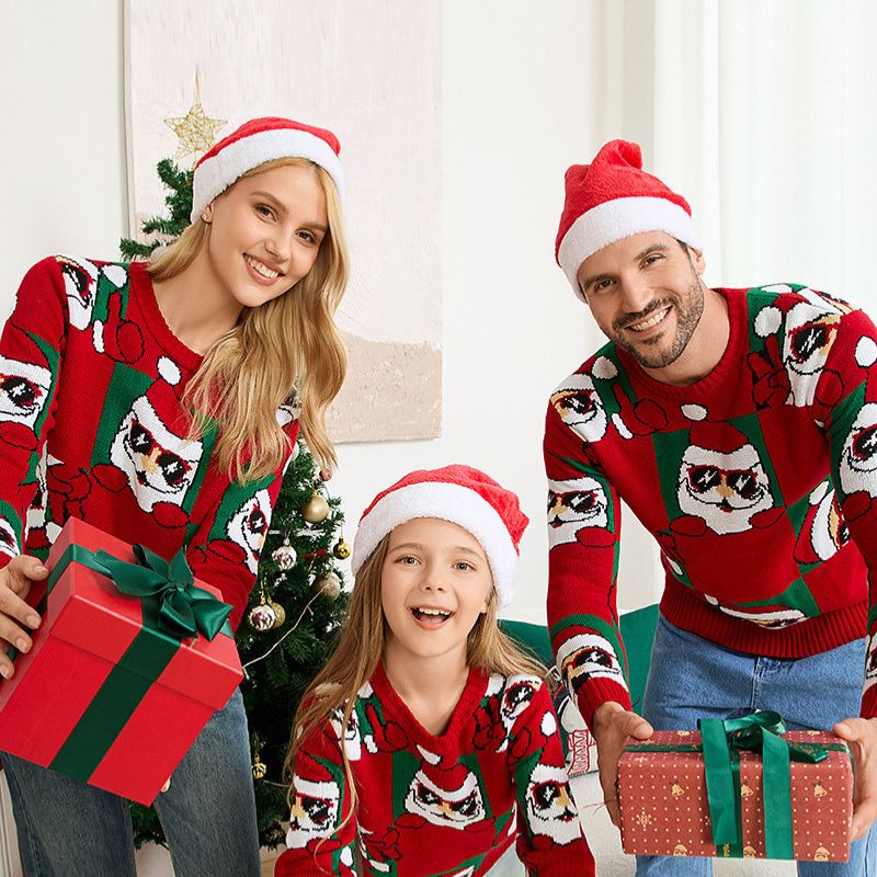 Cute Santa Family Matching Christmas Sweaters