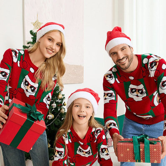 Cute Santa Family Matching Christmas Sweaters