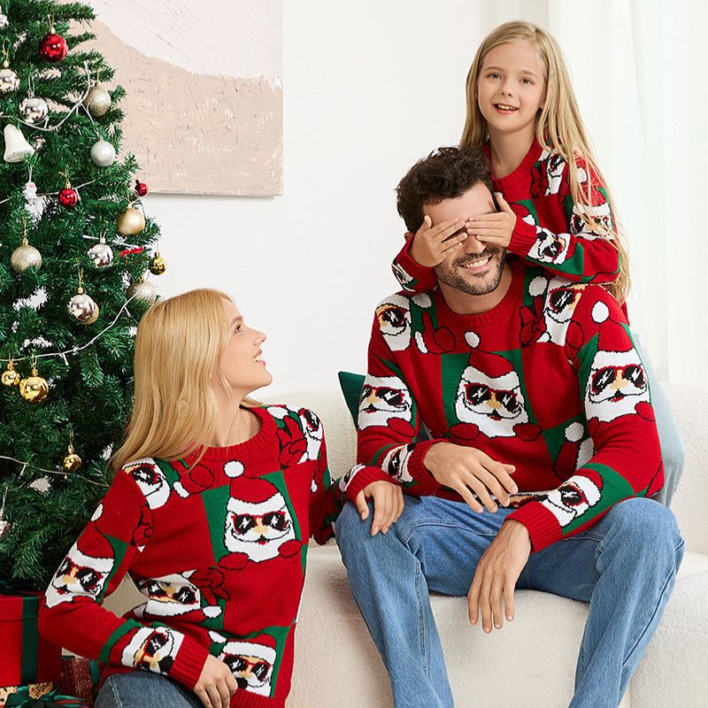 Cute Santa Family Matching Christmas Sweaters