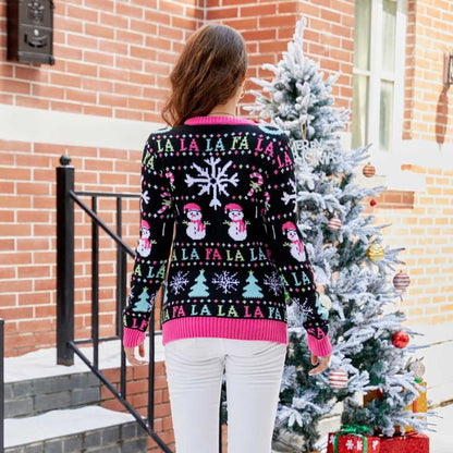 Fa La La Snowman Christmas Sweater