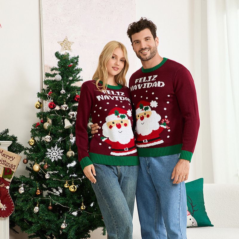 Feliz Navidad Santa Matching Family Christmas Sweaters