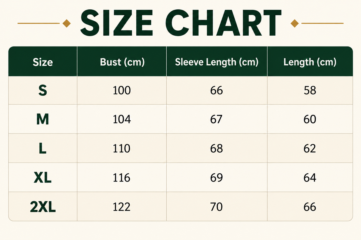 Size Chart CM