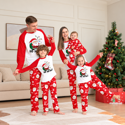 Ho Ho Ho Santa Family Matching Christmas Pajamas