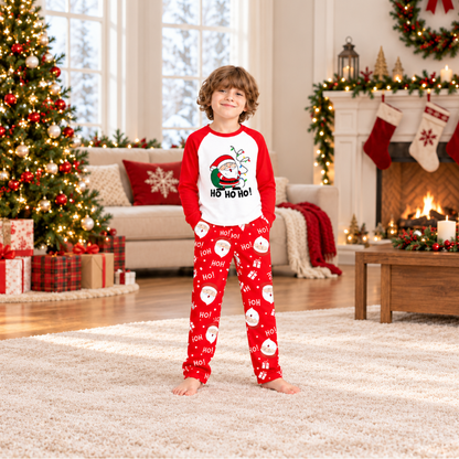 Ho Ho Ho Santa Family Matching Christmas Pajamas