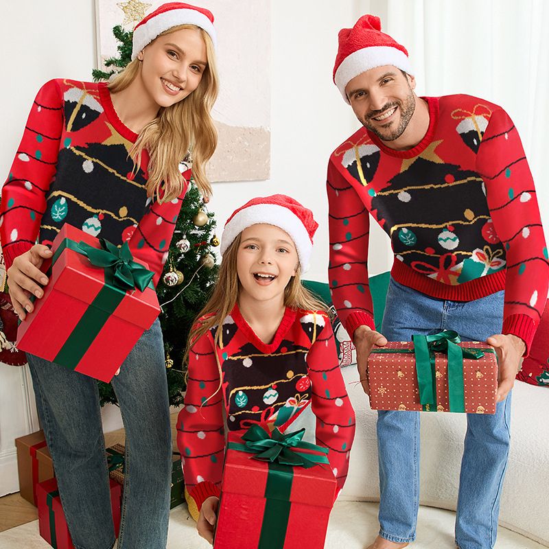 Holiday String Lights Graphic Christmas Sweater