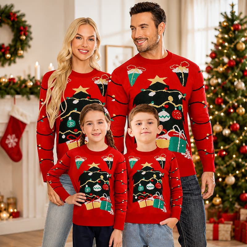 Holiday String Lights Graphic Christmas Sweater