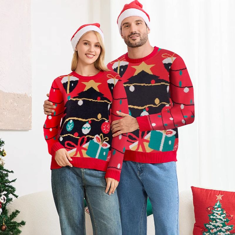 Holiday String Lights Graphic Christmas Sweater