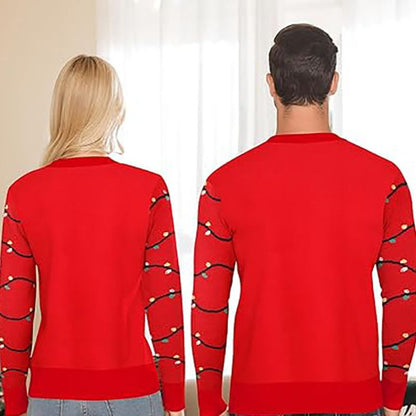 Holiday String Lights Graphic Christmas Sweater