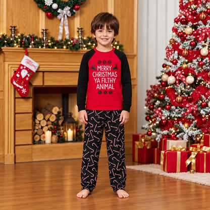 Merry Christmas Ya Filthy Animal Family Matching Christmas Pyjamas