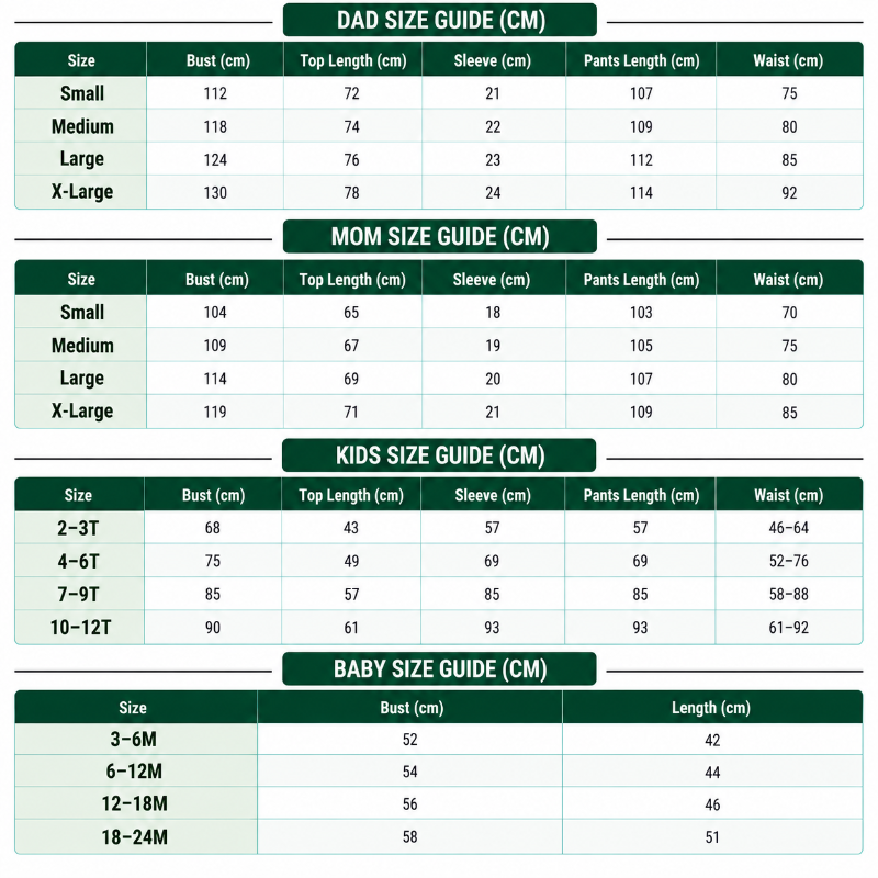 Size Chart CM