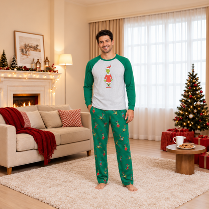 Naughty Grinch Family Matching Christmas Pyjamas
