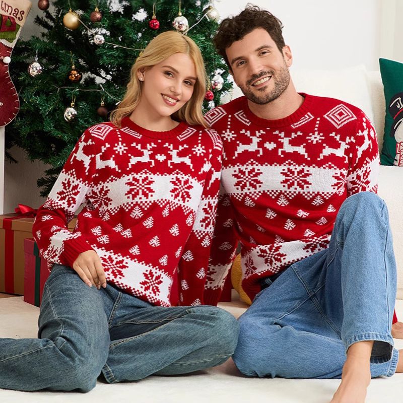 Nordic Snowflake Pattern Christmas Sweater
