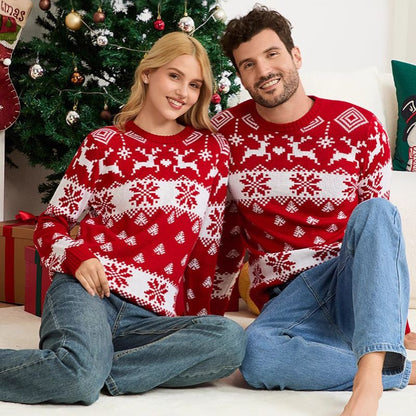 Nordic Snowflake Pattern Christmas Sweater