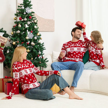 Nordic Snowflake Pattern Christmas Sweater