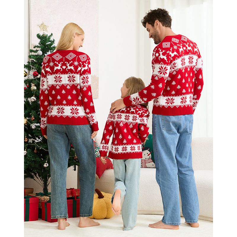 Nordic Snowflake Pattern Christmas Sweater