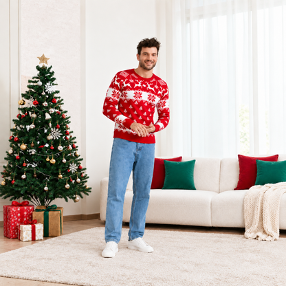 Nordic Snowflake Pattern Christmas Sweater