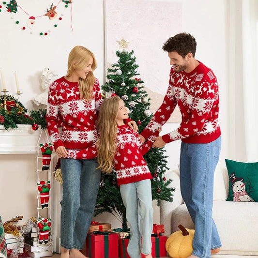 Nordic Snowflake Pattern Christmas Sweater