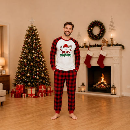 Santa Hat & Antler Family Matching Christmas pajamas