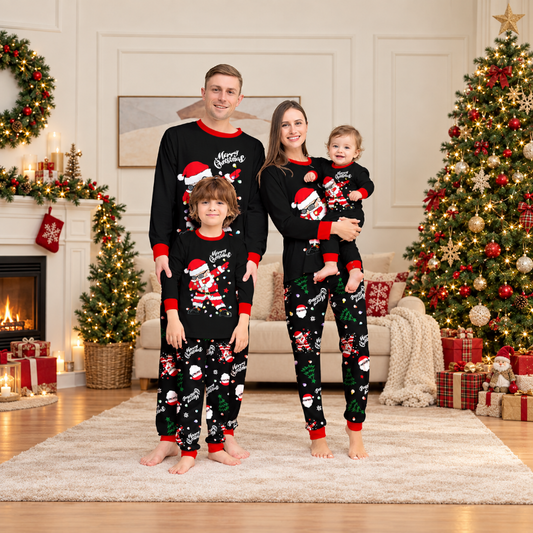 Santa Dab Family Matching Christmas Pajamas