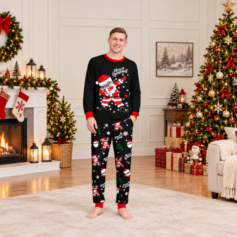 Santa Dab Family Matching Christmas Pajamas