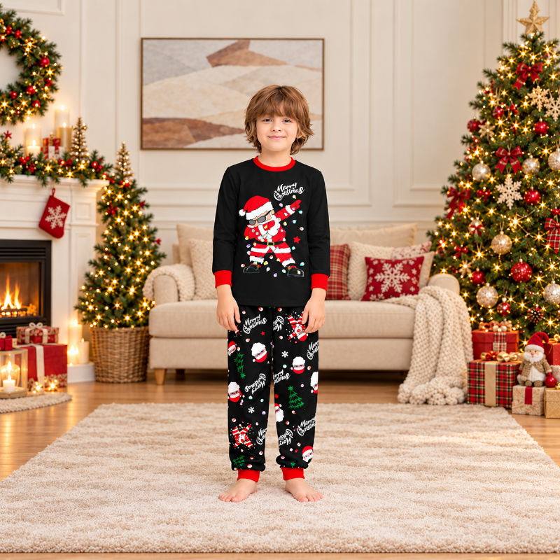 Santa Dab Family Matching Christmas Pajamas