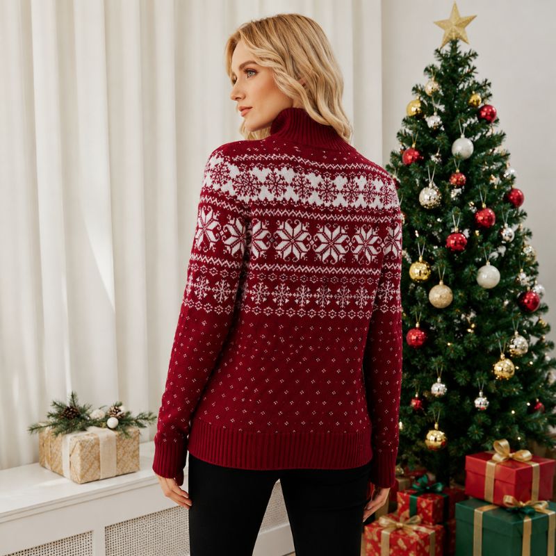 Snow Whisper Turtleneck Christmas Sweater