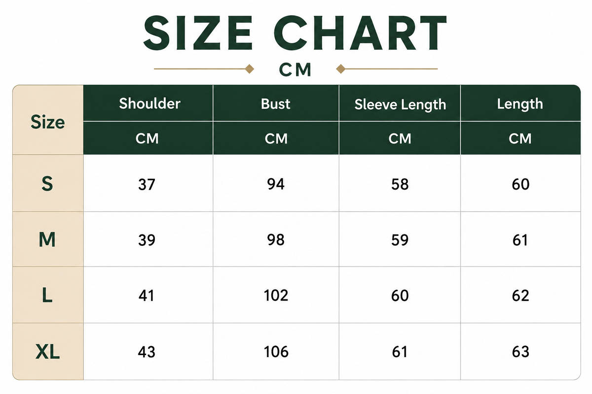 Size Chart CM