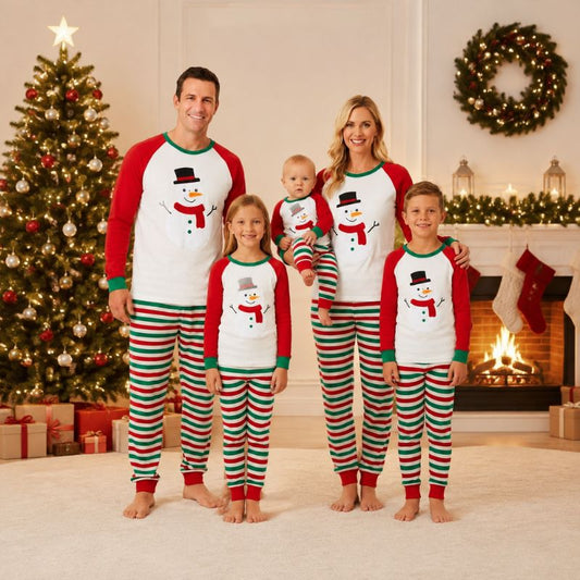 Snowman Cheer Family Matching Christmas pajamas