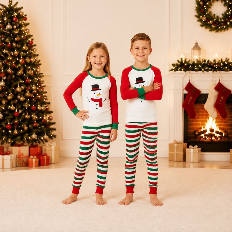Snowman Cheer Family Matching Christmas pajamas