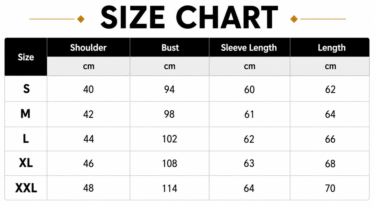 Size Chart CM