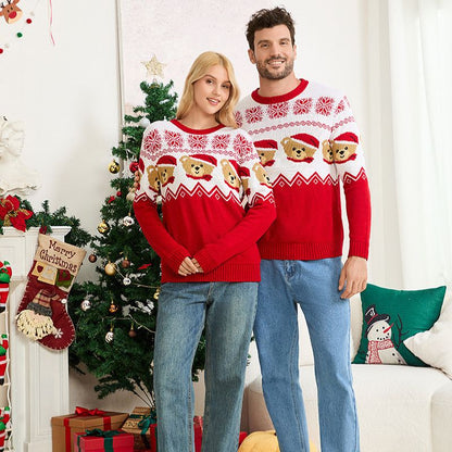 Teddy Bear Fair Isle Matching Family Christmas Sweaters
