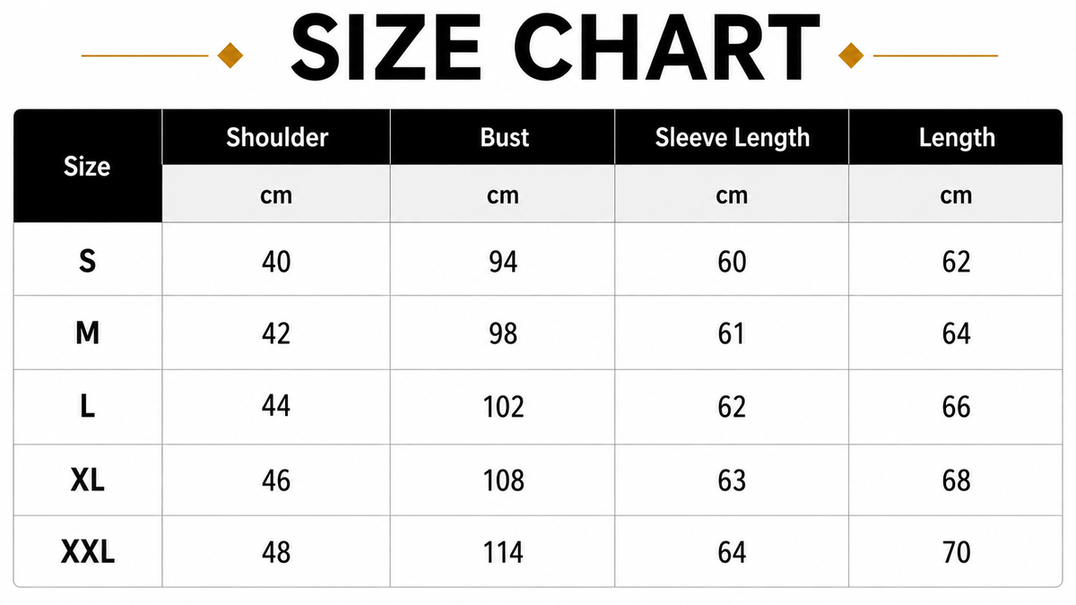 Size Chart CM