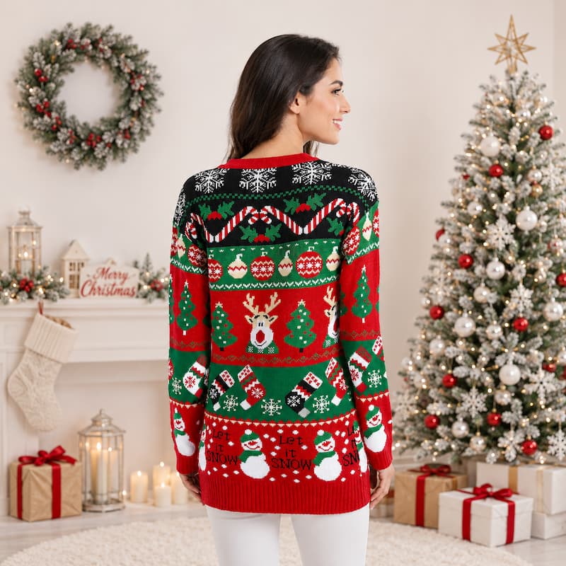 Women's Casual Long-Sleeved Christmas Sweater