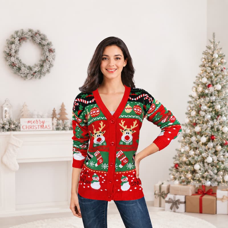 Women's Casual Long-Sleeved Christmas Sweater