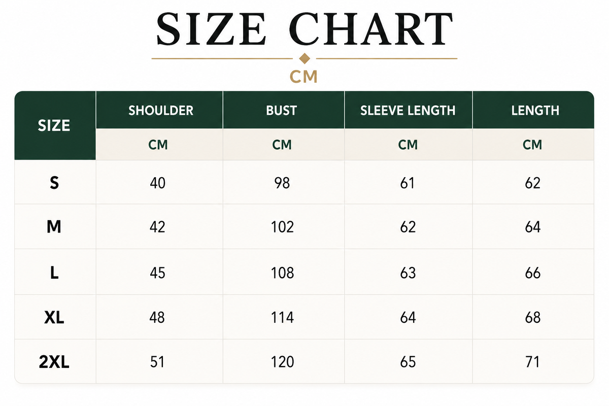 Size Chart CM