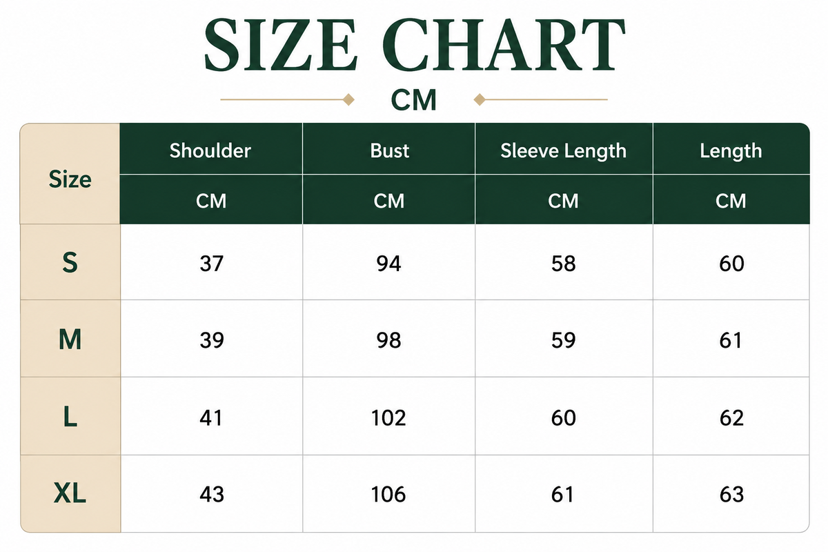 Size Chart CM