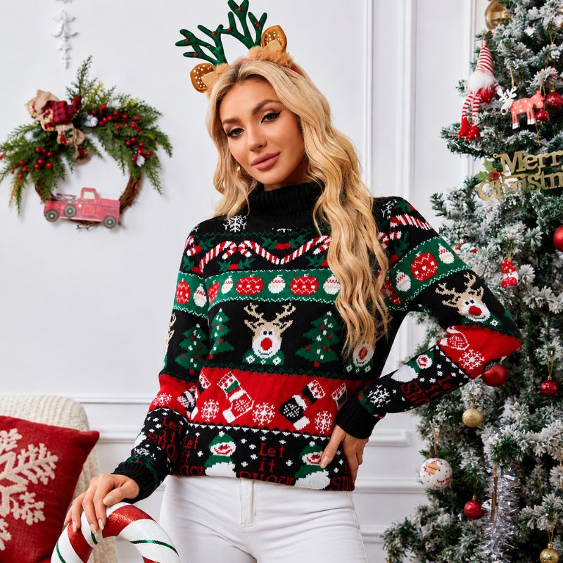 Women's Turtleneck Christmas Sweater