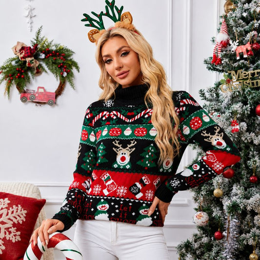 Women's Turtleneck Christmas Sweater