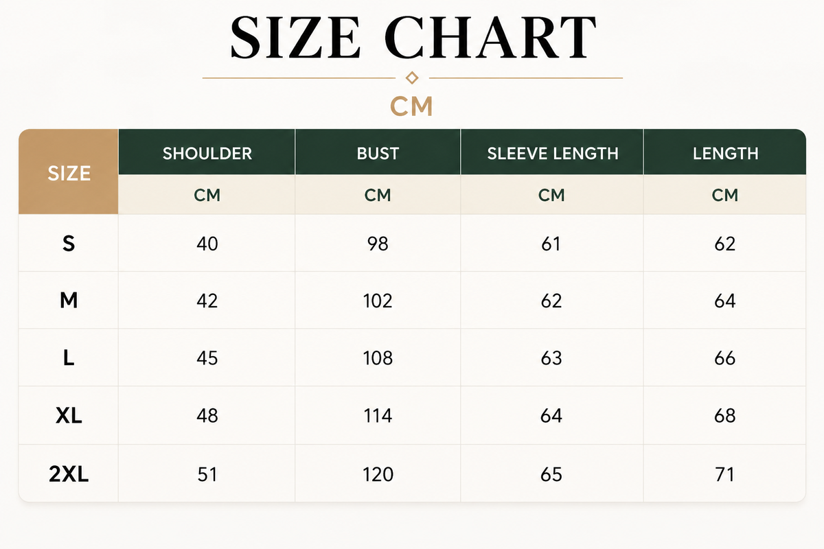 Size Chart CM