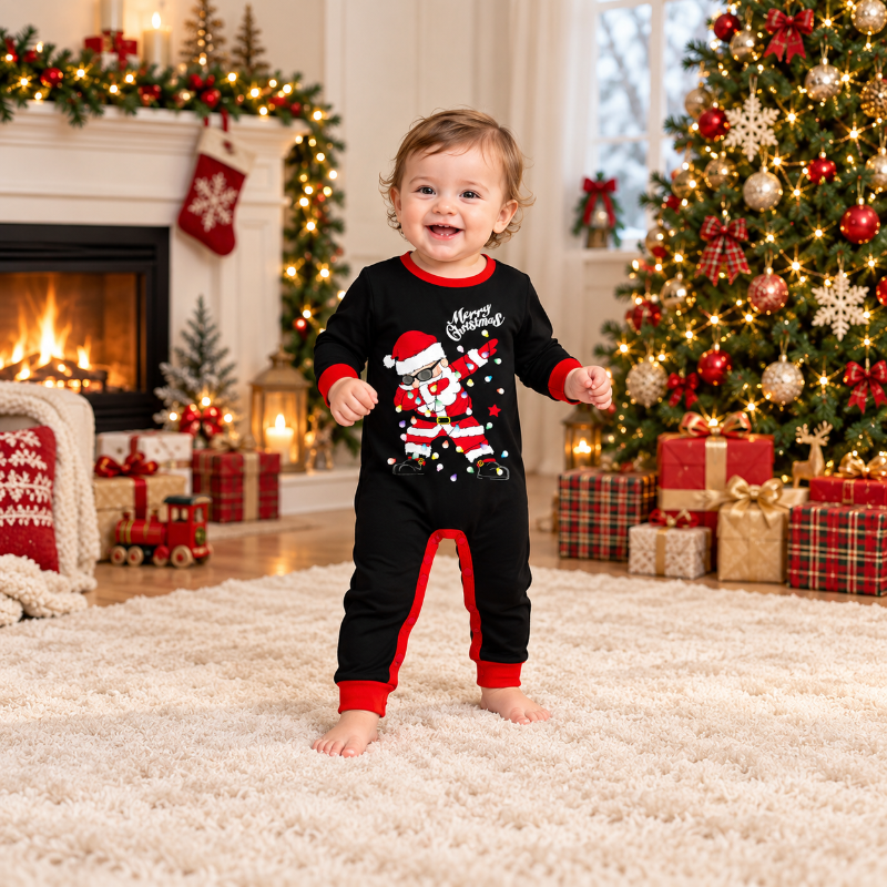 Santa Dab Family Matching Christmas Pajamas